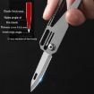 Titanium Keychain Folding Knife with Steel Ring - 6