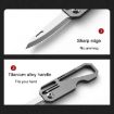 Titanium Keychain Folding Knife with Steel Ring - 9