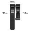Grey Silicone Watch Band for Huawei GT2 Pro 22mm - Magnetic Buckle - 6
