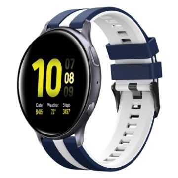 Samsung Galaxy Watch Active 2 40mm 20mm Silicone Band Blue White - 1