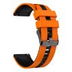 Garmin Forerunner 255 Music 22mm Silicone Watch Band - Orange+Black - 2