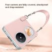 Huawei P50 Pocket Liquid Leather Phone Case with Strap - White - 7