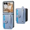 Motorola Razr 50 Ultra Blue Phone Case with Wristband Kickstand - 1