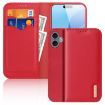 iPhone 16 DUX DUCIS Hivo Series Cowhide Flip Phone Case (Red) - 1