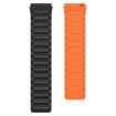 Garmin Forerunner 265 22mm Silicone Watch Band - Black+Orange - 3