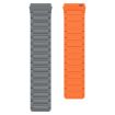 Samsung Galaxy Gear S3 Frontier 22mm Silicone Watch Band Gray+Orange - 3