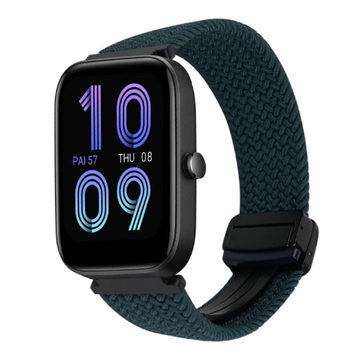Amazfit Bip 3 20mm Braided Watch Band - Forest Green - 1