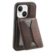 iPhone 15 Denior D18 Rotating Holder MagSafe Phone Case (Brown) - 1