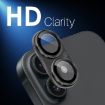 iPhone 16/16 Plus Camera Lens Protector Tempered Glass Film - Black - 3