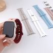 Apple Watch Series 7 41mm Silicone Watch Band - Black Orange - 6