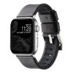 Apple Watch SE 2022 40mm Leather Silicone Band - Coffee Silver - 1