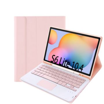 Pink Bluetooth Keyboard Leather Case for Samsung Galaxy Tab S6 Lite - 1