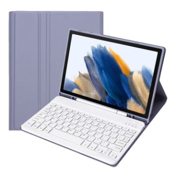 Purple Bluetooth Keyboard Leather Case for Samsung Galaxy Tab A8 10.5 - 1