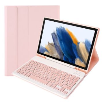 Pink Bluetooth Keyboard Leather Case for Samsung Galaxy Tab A8 10.5 - 1