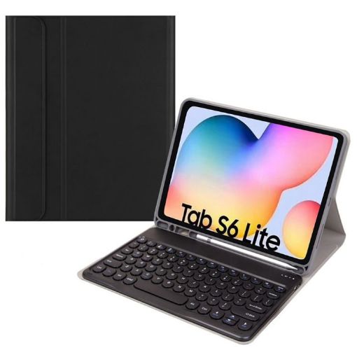 Samsung Galaxy Tab S7 Bluetooth Keyboard Leather Case with Pen Slot - 1