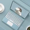 Bluetooth Keyboard Leather Case for Samsung Galaxy Tab A7 10.4 - Pink+White - 7