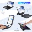 Samsung Galaxy Tab S7/S8 Magnetic Keyboard Leather Tablet Case - Black - 6