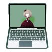Samsung Galaxy Tab A9+ X210/X215/X215 YA09B-A Dark Green Bluetooth Keyboard Case - 3