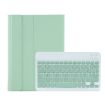 Samsung Galaxy Tab A9+ X210/X215/X215 A09B Light Green Bluetooth Keyboard Leather Tablet Case - 1