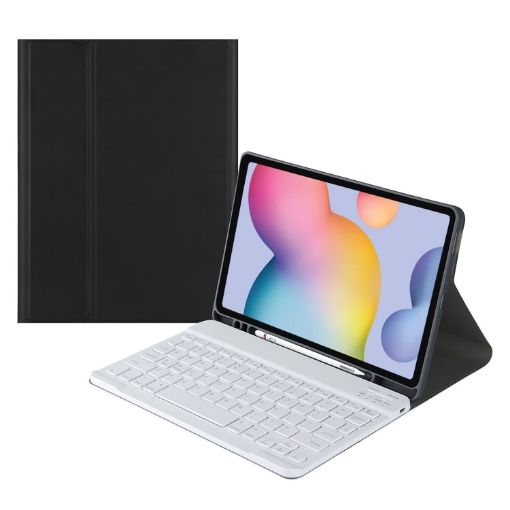 Samsung Galaxy Tab A9+ Bluetooth Keyboard Leather Case - Black - 1