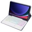 Samsung Galaxy Tab S9 Bluetooth Keyboard Leather Tablet Case (Purple) - 4