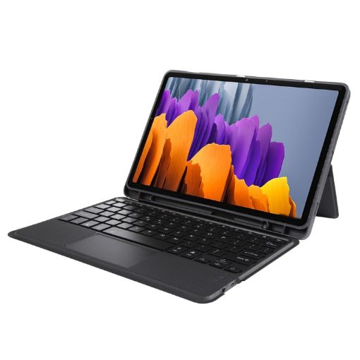 Samsung Galaxy Tab S7 T870B-AS Bluetooth Keyboard Leather Case - 1