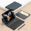 Samsung Galaxy Z Fold4 GKK Magnetic Folding Bluetooth Keyboard Leather Case - 1