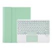 Samsung Galaxy Tab S9 FE Bluetooth Keyboard Leather Case - Light Green - 2