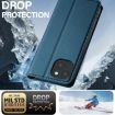 LC.IMEEKE L1 Series Frosted Fine Texture PU Phone Case for iPhone 14/13 - Blue - 7