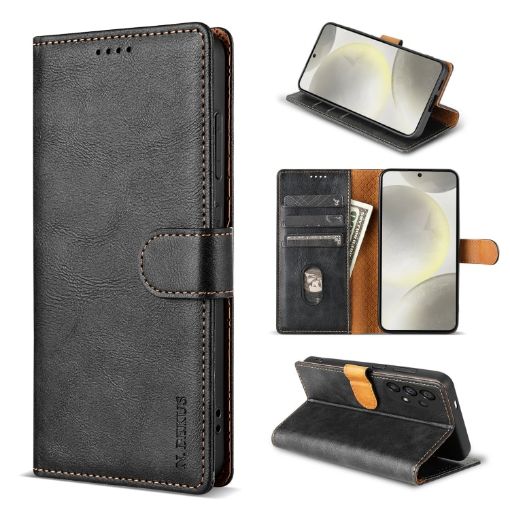 Samsung Galaxy M13/M23 Leather Phone Case - Black - 1