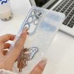 Samsung Galaxy A55 5G Purple Glitter Lens Film Texture Butterfly Phone Case - 5
