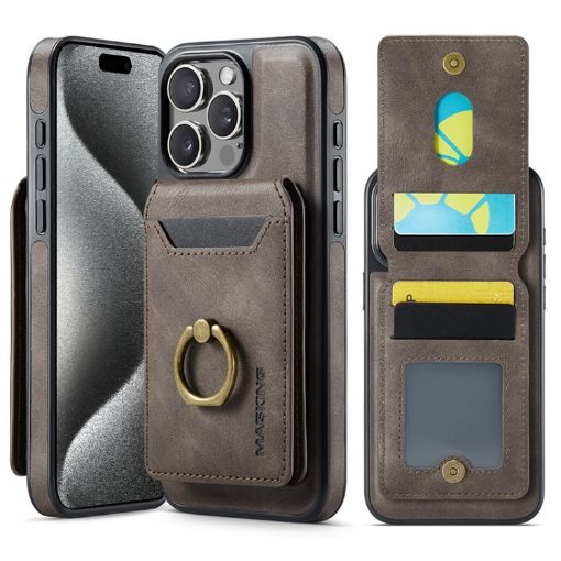 iPhone 15 Pro Max DG.MING K1 MagSafe Wallet RFID Back Cover Case - 1