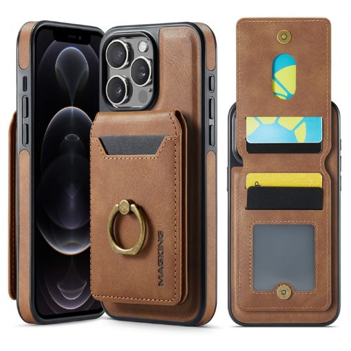 iPhone 12 Pro DG.MING K1 MagSafe Detachable Wallet RFID Back Cover Case - 1