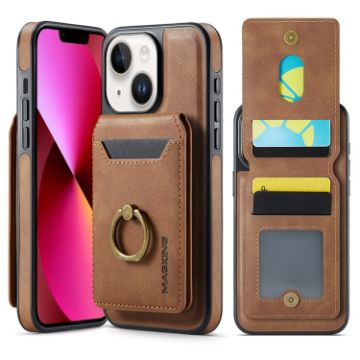 iPhone 13 DG.MING K1 MagSafe Detachable Wallet RFID Back Cover Phone Case - 1