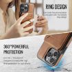 iPhone 14 DG.MING K1 MagSafe Detachable Wallet RFID Back Cover Phone Case - 7