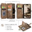 iPhone 16 Pro CaseMe C30 Card Slots Zipper Wallet Leather Phone Case - 2