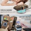 iPhone 16 Pro CaseMe C30 Card Slots Zipper Wallet Leather Phone Case - 6