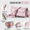 iPhone 16 Pro Max CaseMe C36 Pink Zipper Wallet RFID Leather Case - 4
