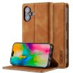 LC.IMEEKE iPhone 16 Plus Brown Leather Phone Case - 1