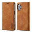 LC.IMEEKE iPhone 16 Plus Brown Leather Phone Case - 2