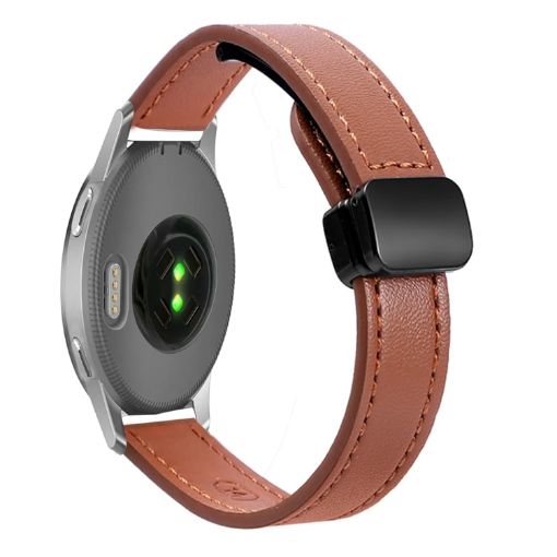 Garmin Venu 2S 18mm Slim Magnetic Buckle Watch Band - Mocha Brown - 1