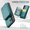 Samsung Galaxy A35 5G JEEHOOD J05 Leather Phone Case (Blue Green) - 3