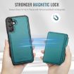 Samsung Galaxy A35 5G JEEHOOD J05 Leather Phone Case (Blue Green) - 4