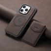 Denior D19 Skin Feel MagSafe Detachable Card Slot Phone Case - Brown - 2