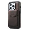 Denior D19 Skin Feel MagSafe Detachable Card Slot Phone Case - Brown - 4