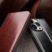 QIALINO Genuine Leather Phone Case for iPhone 16 Pro - Brown - 9
