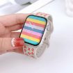 Apple Watch SE 2022 40mm Silicone Watch Band - White Yellow - 5