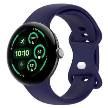 Google Pixel Watch 3 45mm Silicone Watch Band - Dark Blue - 1