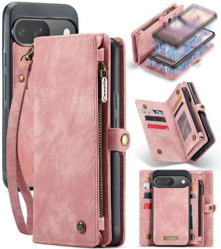 Google Pixel 9/9 Pro CaseMe 008 Detachable Leather Phone Case - 1