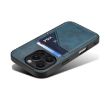 iPhone 16 Pro Denior D09 PU Dual Card Slot Back Cover Phone Case Blue - 5